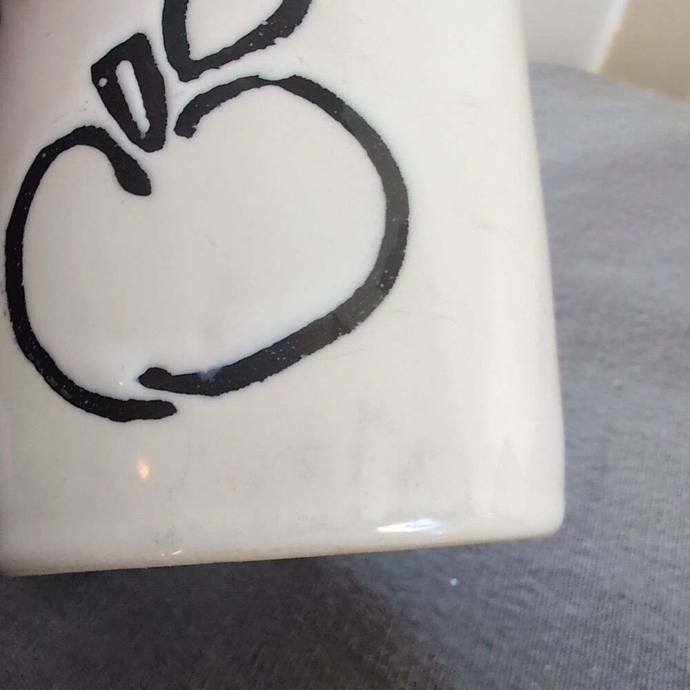 Cat Mug Apple Black & White Just Mugs Vintage - Picture 6 of 8